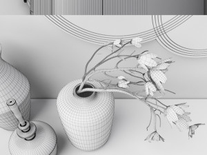 carpanelli mistral sycomoro sideboard iride mirror 3D Model