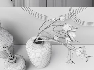 carpanelli mistral sycomoro sideboard iride mirror 3D Model