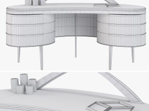 natevo kara writing desk 3D Model