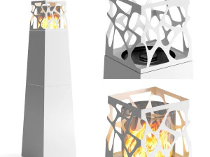 lareira pir&acirc;mide planika Modelo 3D