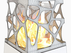 planika pyramid fireplace Modèle 3D