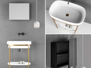 conjunto de banheiro de fita ext Modelo 3D