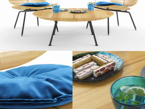 conjunto de poltronas ethimo agave Modelo 3D