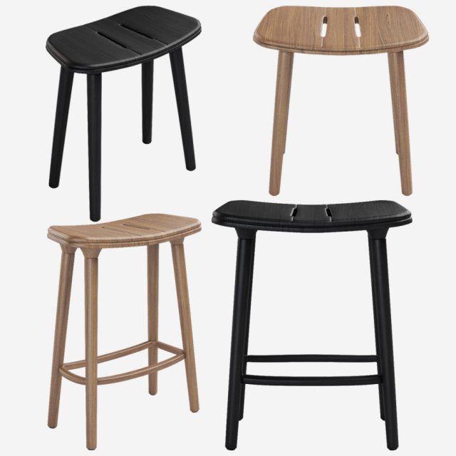 manutti - solid and counter stools 3D Model .c4d .max .obj .3ds .fbx .stl .blend 