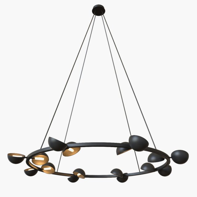 avion round 16 light chandelier 3D मॉडल .c4d .max .obj .3ds .fbx .stl .blend 