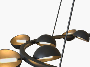 avion round 16 light chandelier 3D मॉडल