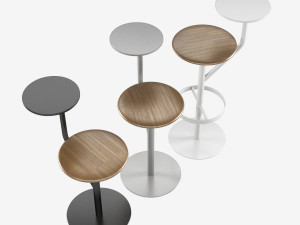 lapalma - aaron stool with swivel table top es436 es440 es444 3D Model