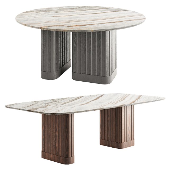 arflex - dorico table set 3D-Modell .c4d .max .obj .3ds .fbx .stl .blend 
