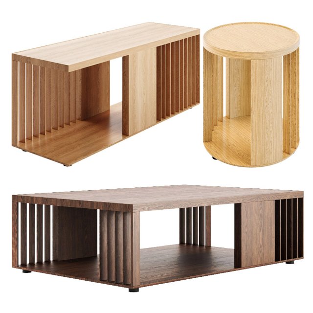 arflex - castello table set in 5 colors 3D Model .c4d .max .obj .3ds .fbx .stl .blend 