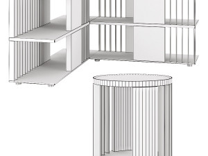 arflex - castello table set in 5 colors 3D Model