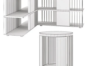 arflex - castello table set in 5 colors 3D Model