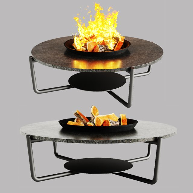 talenti - domino round coffee table in 2 colors 3D Model .c4d .max .obj .3ds .fbx .stl .blend 