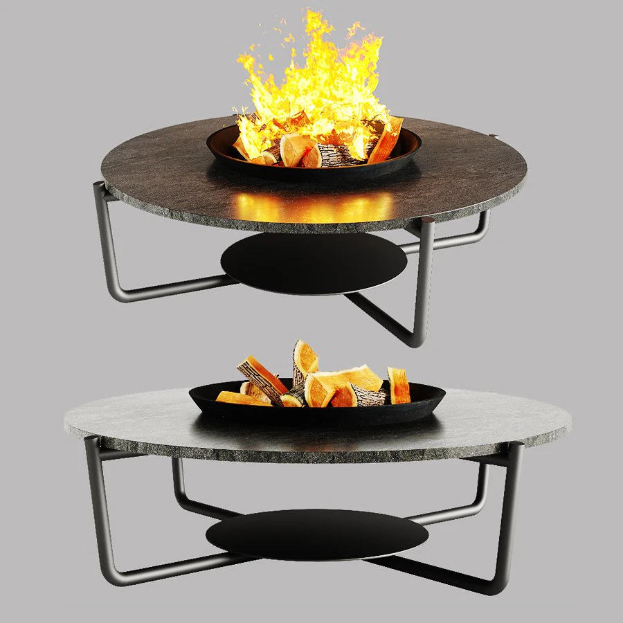 talenti - domino round coffee table in 2 colors 3D Model .c4d .max .obj .3ds .fbx .stl .blend