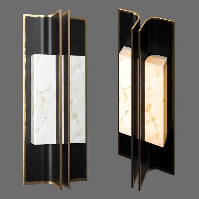 pouenat - respectable wall lamp 3D Modell .c4d .max .obj .3ds .fbx .stl .blend