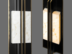 pouenat - respectable wall lamp 3D 모델
