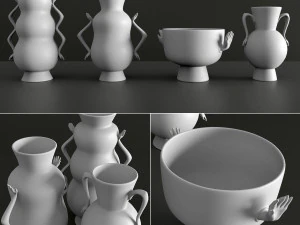 jonathan adler - eve vase set 3D Model