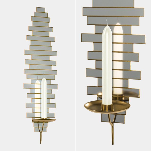 grayson candle sconce 3D Model .c4d .max .obj .3ds .fbx .stl .blend 