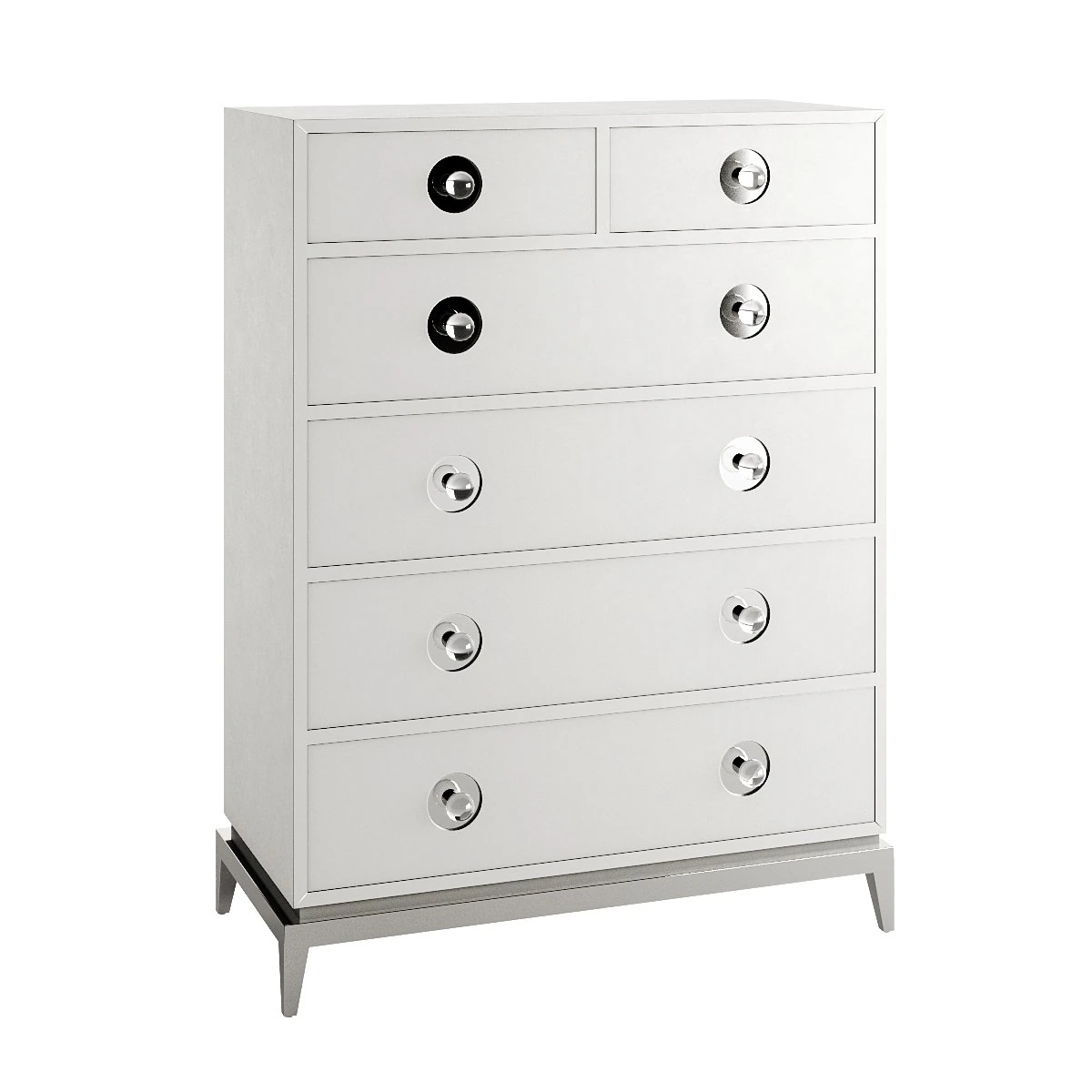 jonathan adler - channing six-drawer chest 3D Model .c4d .max .obj .3ds .fbx .stl .blend 