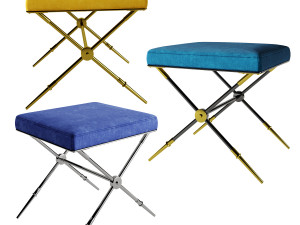 jonathan adler - rider x-bench in 3 colors 3D Model