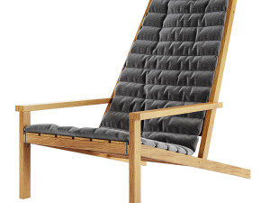 skagerak - between lines deck chair with cushion 3D मॉडल