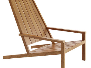 skagerak - between lines deck chair with cushion 3D 模型