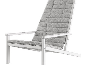 skagerak - between lines deck chair with cushion 3D 模型