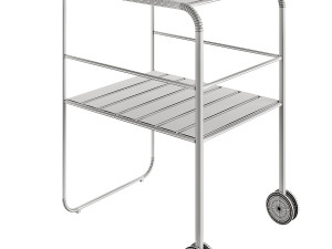 skagerak - fuori serving trolley green-teak 3D Model