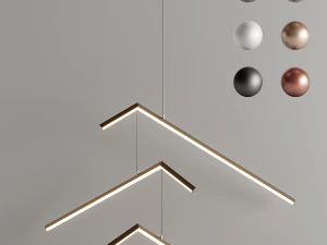 スタジオエンド - 6仕上げのコンコードシャンデリア 3Dモデル