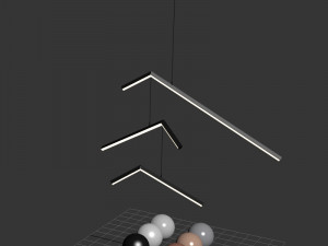 studio endo - concord chandelier in 6 finishes Modelo 3D
