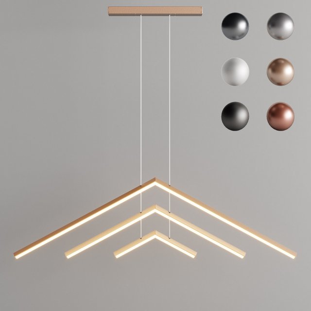 studio endo - alpine apc60 chandelier in 6 colors 3D Модель .c4d .max .obj .3ds .fbx .stl .blend 