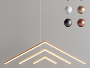 studio endo - alpine apc60 chandelier in 6 colors 3Dモデル