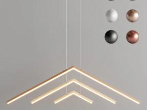studio endo - alpine apc60 chandelier in 6 colors 3D Model