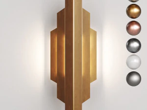 endo studio - applique d&eacute;co en 6 teintes Modèle 3D