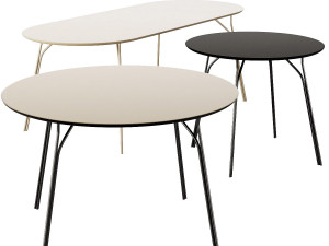 woud - tree dining table set 3D मॉडल
