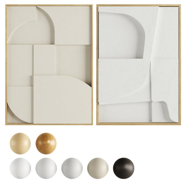 iolastudios - plaster painted relief artwork Modelo 3D .c4d .max .obj .3ds .fbx .stl .blend 