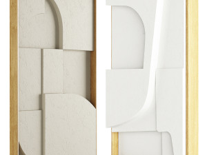 iolastudios - plaster painted relief artwork Modelo 3D