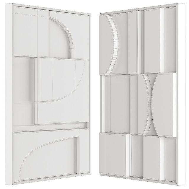 iolastudios - plaster painted relief artwork 2 Modelo 3D .c4d .max .obj .3ds .fbx .stl .blend 