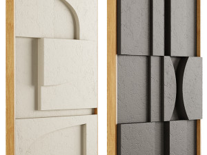 iolastudios - plaster painted relief artwork 2 Modelo 3D