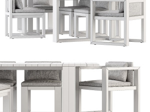 restoration hardware - bahia table and chair set Modelo 3D