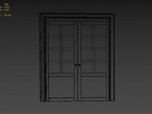 reliabilt white pivot door Modelo 3D