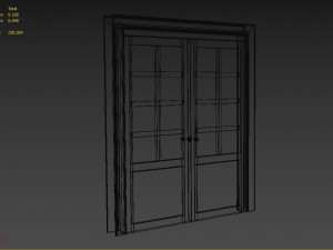 reliabilt white pivot door Modelo 3D