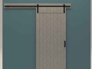 herringbone wood barn door 3D मॉडल