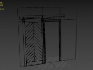 herringbone wood barn door 3D मॉडल
