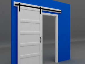 5 panel barn door 3D Model