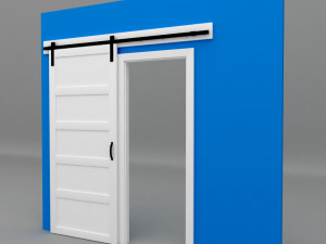 5 panel barn door 3D 模型