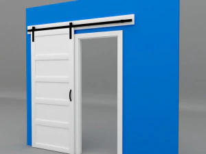 5 panel barn door 3D Model