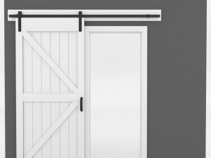 k-frame barn door 3D 모델