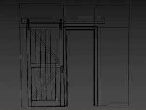 k-frame barn door Model 3D