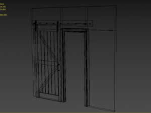 k-frame barn door Model 3D