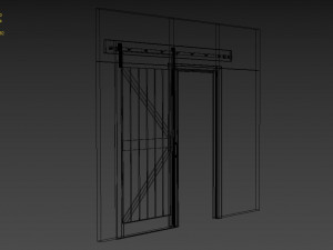 k-frame barn door Model 3D